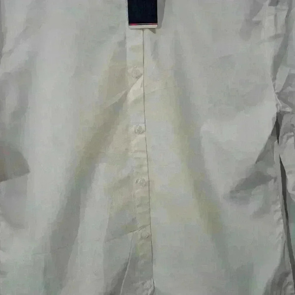 White cotton blouse, Izod, sz s/p - Picture 4 of 14